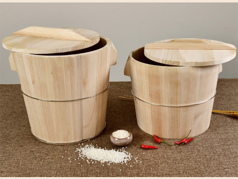 蒸饭木桶蒸笼竹制木制手工杉木厨房大小厨具蒸米饭大饭桶餐厅饭桶 21
