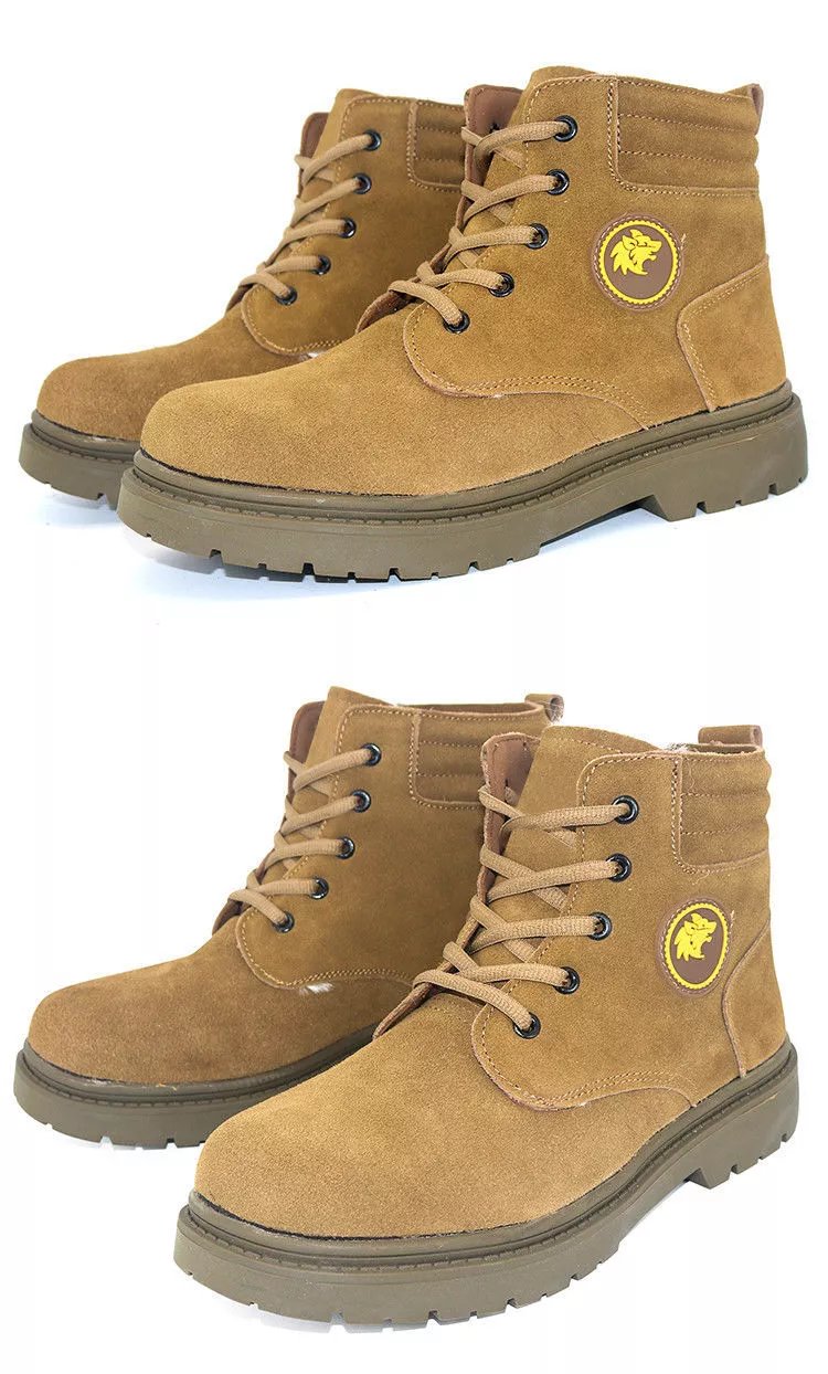战靴厚男劳保鞋牛皮男鞋子男保暖子防寒大头皮鞋野战靴陆战靴 联名