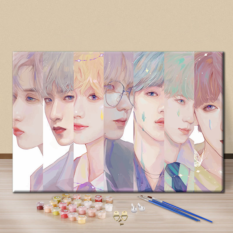 tnt时代少年团diy数字油画宋亚轩马嘉祺手绘画手工填色油彩画 a3 20*