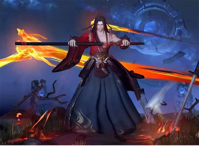 橘右京修罗刀 王者荣耀模型橘右京修罗刀大号儿童玩具一米木刀cos道具