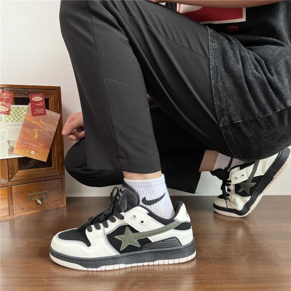 楠笙记 鞋子男原创设计bapestar潮流板鞋男秋季新款学生百搭ins潮牌德