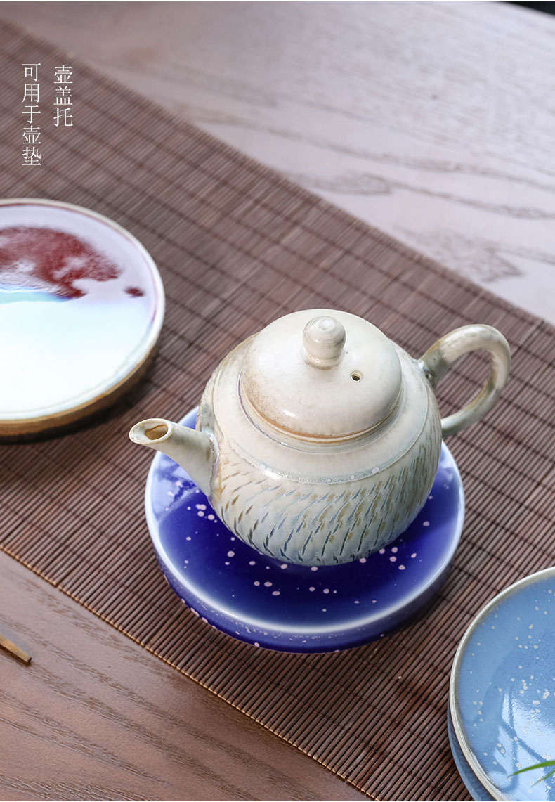 盖碗景德镇 景德镇盖碗紫砂盖碗陶瓷盖置紫砂壶盖托景德镇纯手工茶