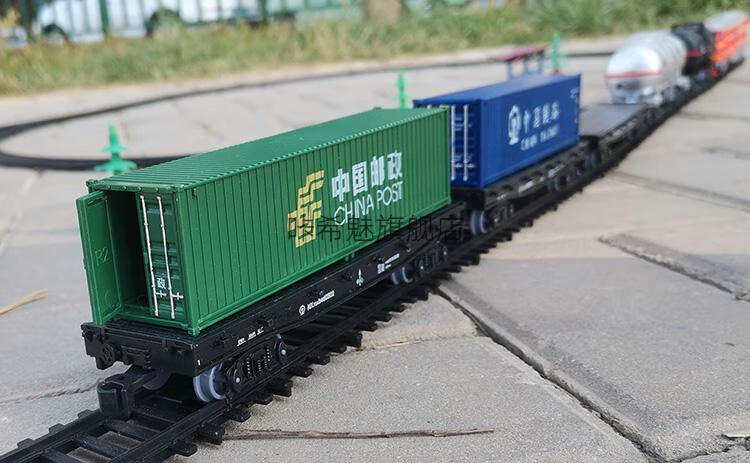 奋发仿真轨道小火车模型客车敞车油罐棚车厢合金坦克男孩玩具 精致25t