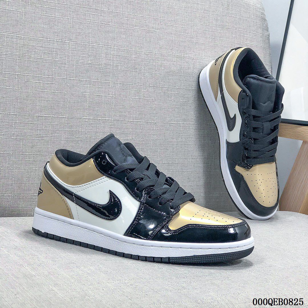 aj黑金脚趾漆皮液态金白黑金乔 1男女低帮篮球板鞋 40【图片 价格