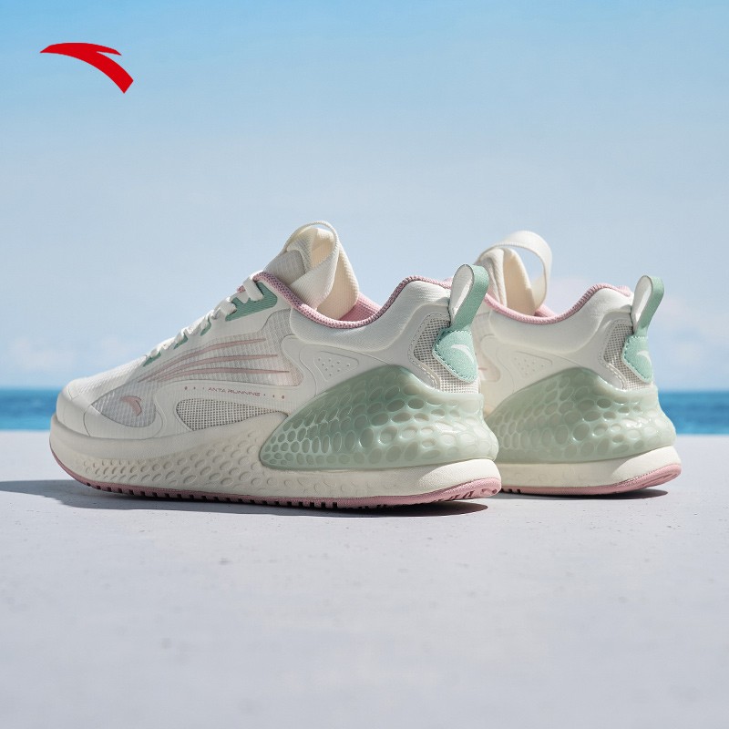 c37 丨缓震软底跑步鞋网面透气鞋子女休闲鞋官方旗舰运动鞋女 象牙白