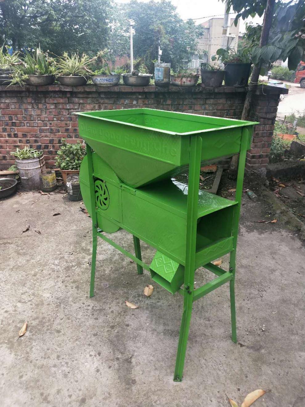 家用电动风车粮食风选机风谷机农用小麦清粮机电风车小型扬场机 绿色