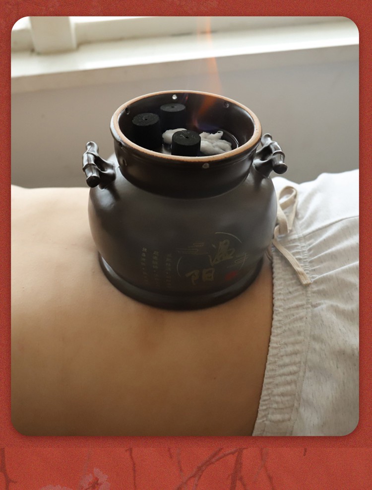 砭石温灸大罐温阳巨罐艾灸脐灸鲍菇神灸美容院能量火灸罐 老款中号罐