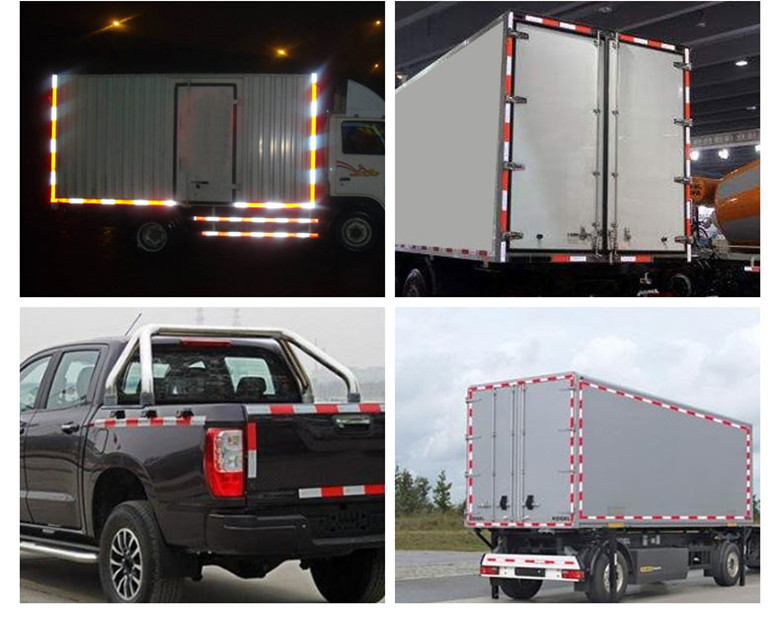 赛霸奥 货车塑料反光板 警示安全标识反射器汽车反光贴厢式反光条红白