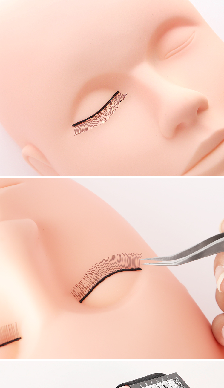 acare 嫁接睫毛模特头化妆美容初学者练习美睫头模硅胶假人模具新手