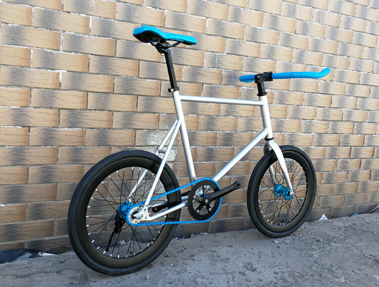 梅勒自行车mettler/梅勒小死飞20寸自行车倒骑死飞车学生迷你小轮车