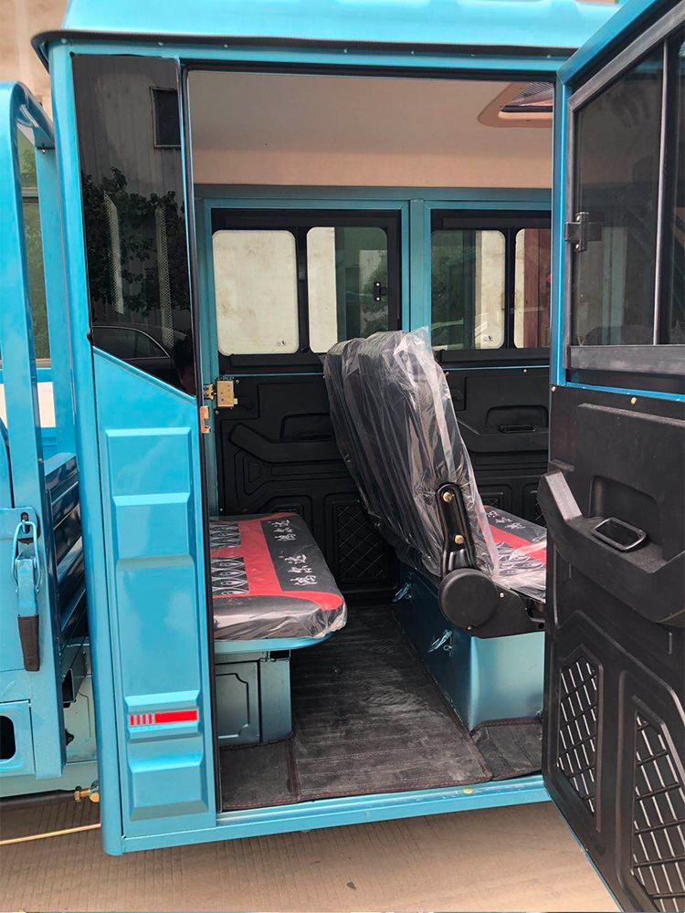 半封闭电动三轮车拉货农用载客成人载重王油电两用电瓶车 套餐1 48v