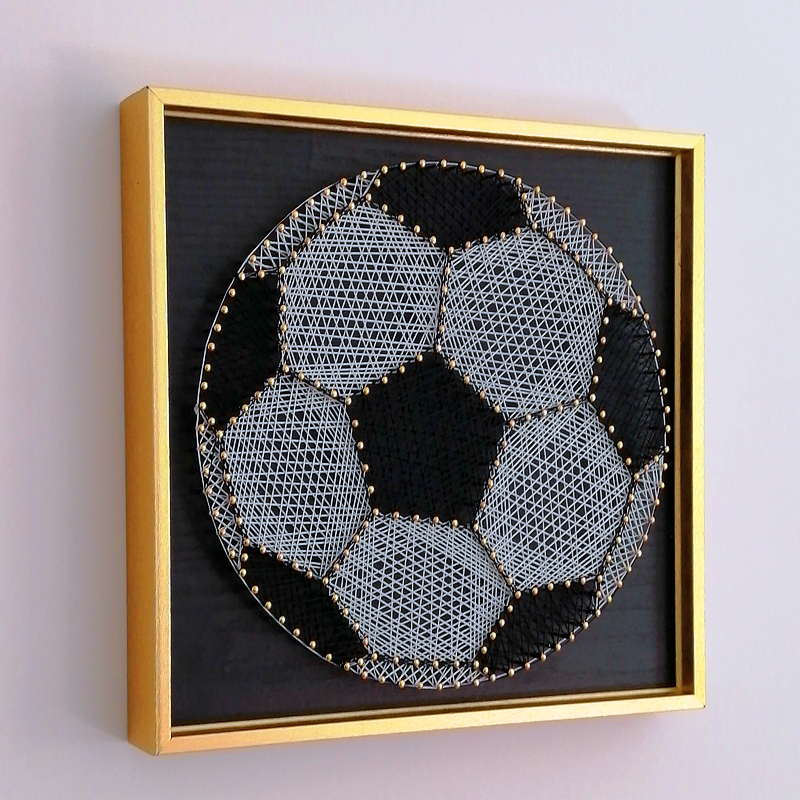 绕线画钉子画篮球编织画diy材料手工装饰学生情侣创意礼物缠绕画篮球