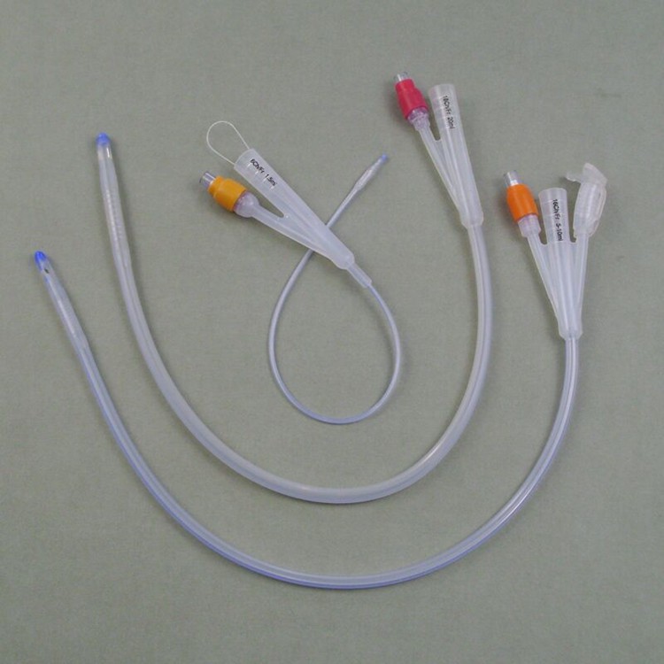 双腔导尿管硅胶三腔膀胱冲洗儿童导丝6号8号30天一次性男用女 三腔16