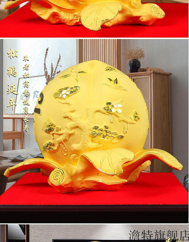 百岁老人生日礼物金寿桃摆件送爷爷奶奶70 80 90老人生日礼物实用长辈