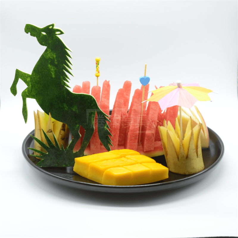 ℉水果拼盘模具果盘瓜皮装饰水果雕刻模板不锈钢果皮模具西瓜皮雕刻