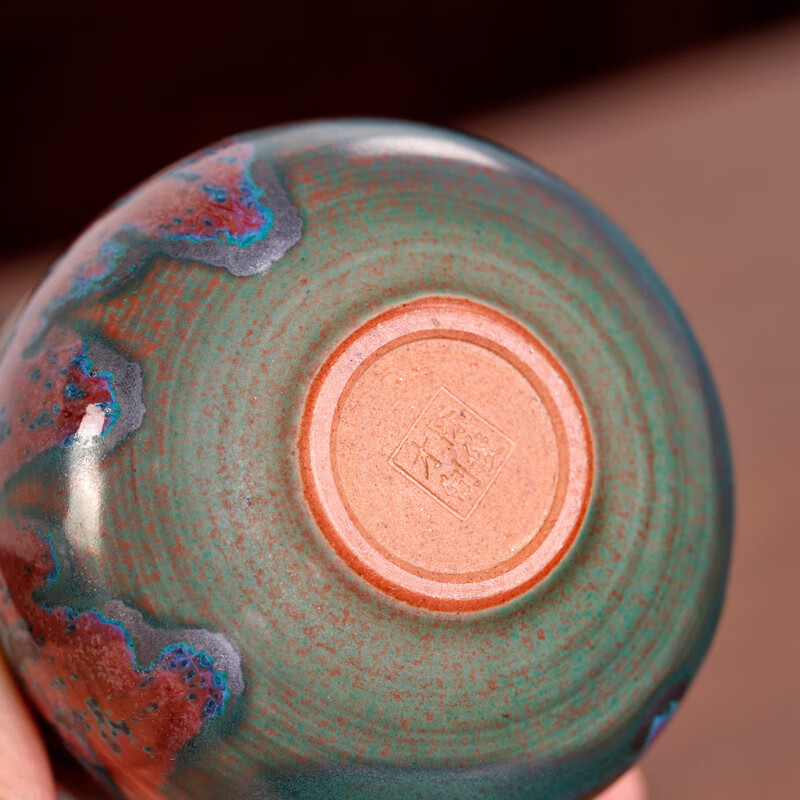 水墨当清 孤品捡漏丨陈俊才手作钧瓷杯单杯窑变主人杯大号茶盏功夫