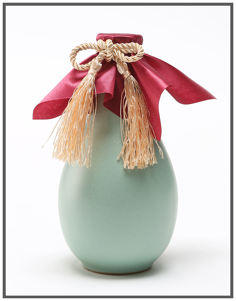 陶瓷酒瓶一斤装花瓶式仿古土陶酒坛白酒酒罐摆件清酒壶小酒壶 高净瓶