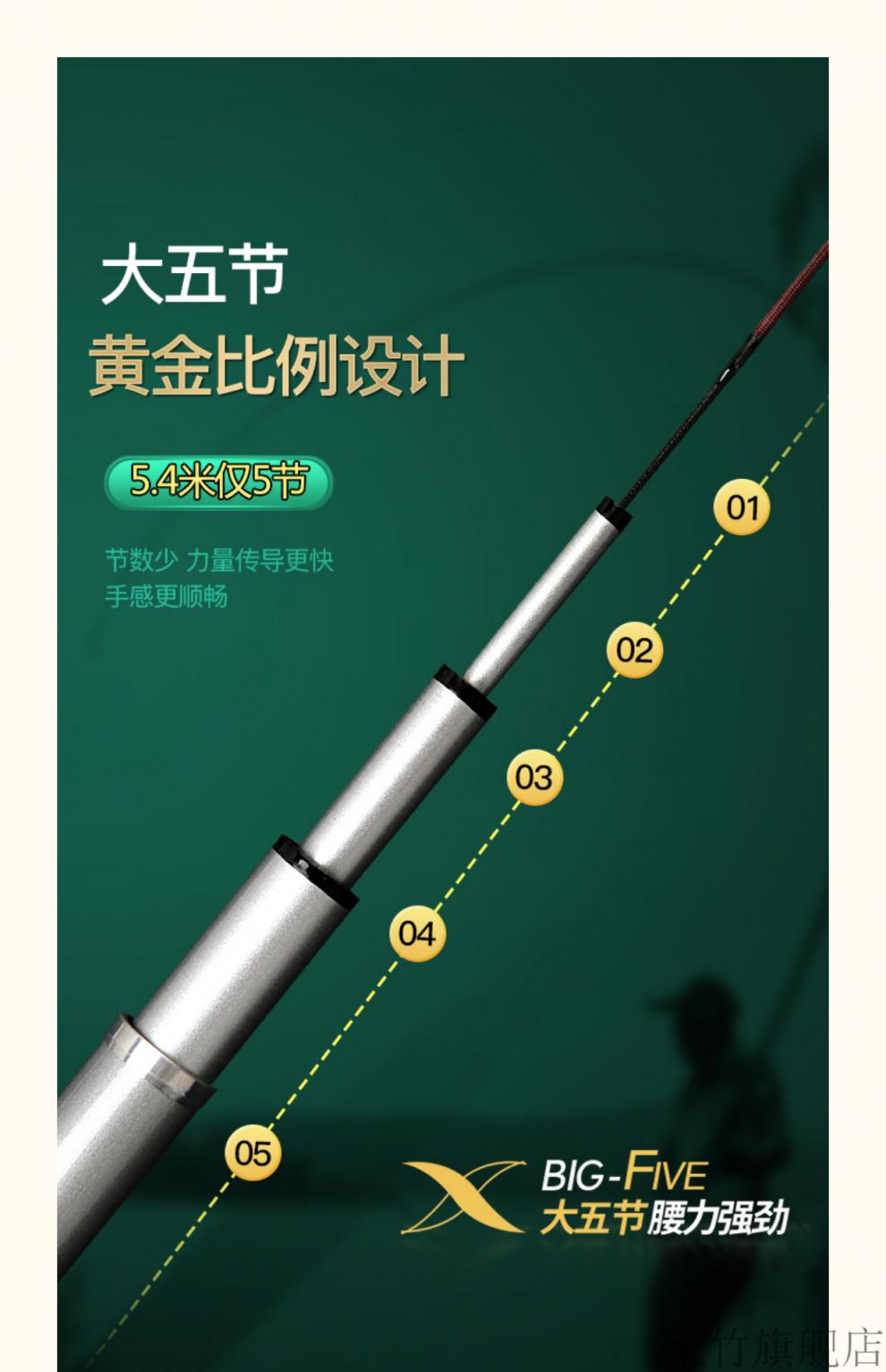 5代四代鱼竿手竿超轻超硬十大旗舰店浪尖轻量综合天元渔具旗舰店鱼竿