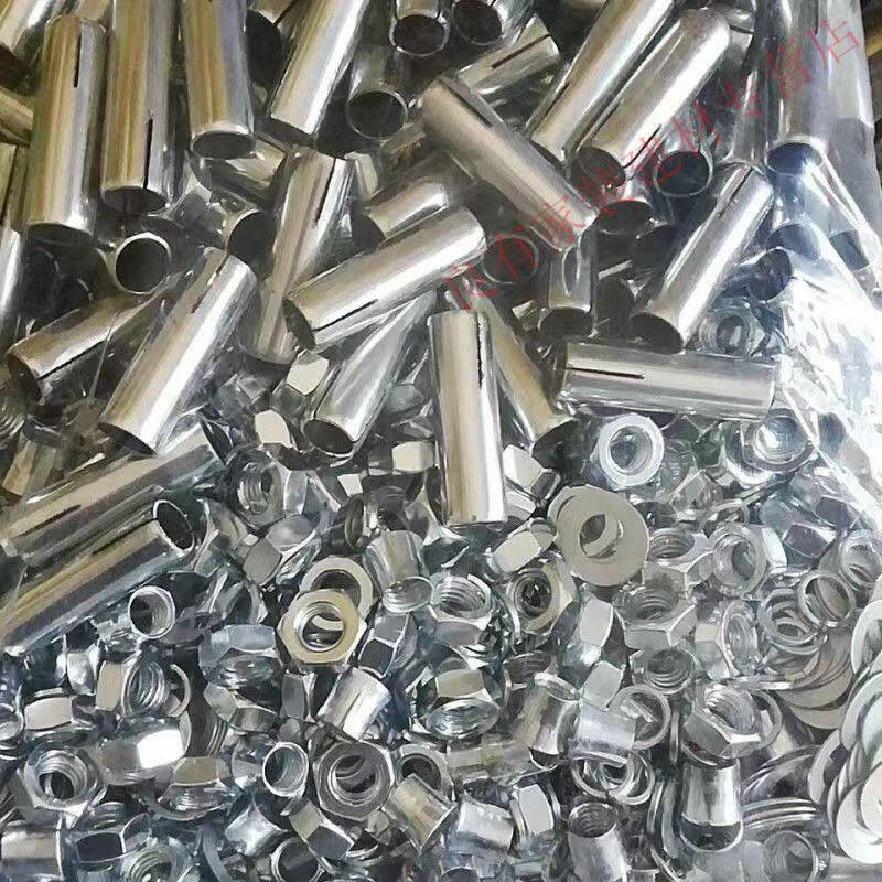 内爆内膨胀管吊顶全牙丝杆三件套组合连体拉爆螺丝吊杆m6m8m10m12 m8