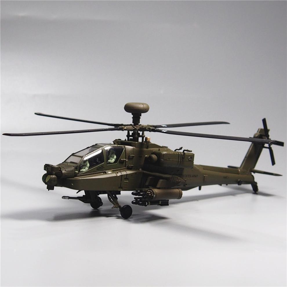 1:72美军ah64阿帕奇武装直升机合金模型仿真军事飞机摆件成品模型 1