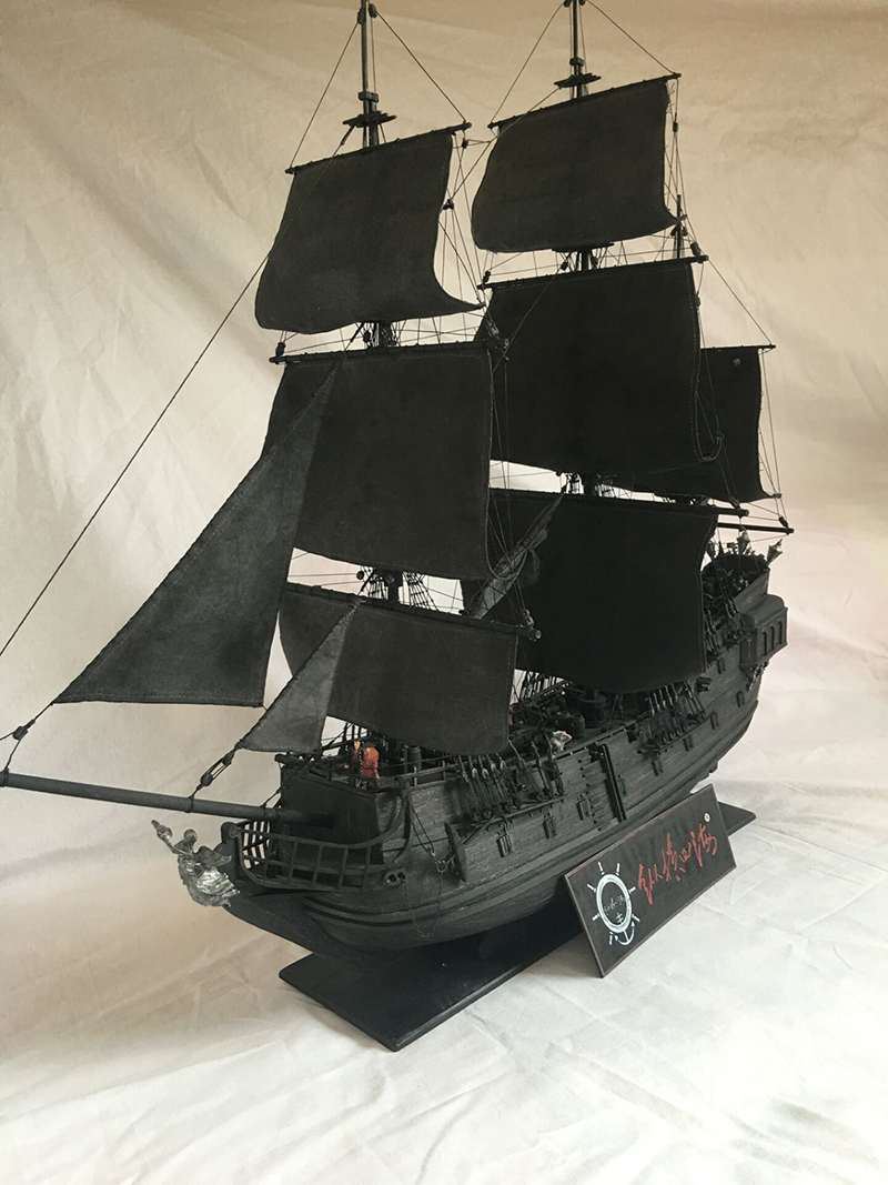 加勒比海盗完整版黑珍珠号套件帆船模型套件木质拼装黑珍珠黄金版 80