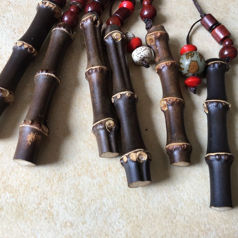 藤云把件腾云手把件紫竹根手串紫竹鞭根把玩件车钥匙扣竹根料diy工艺