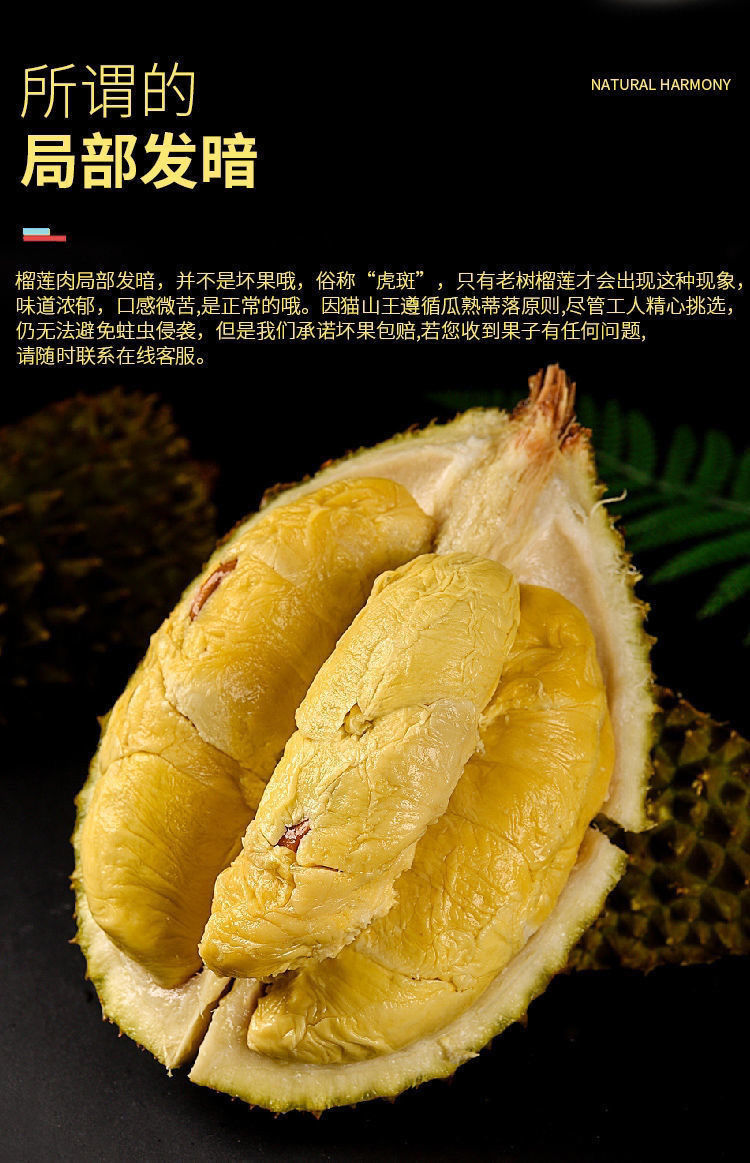朵蕙猫山王d101红肉榴莲正宗马来西亚生鲜同城 液氮冷冻 d101猫山王4