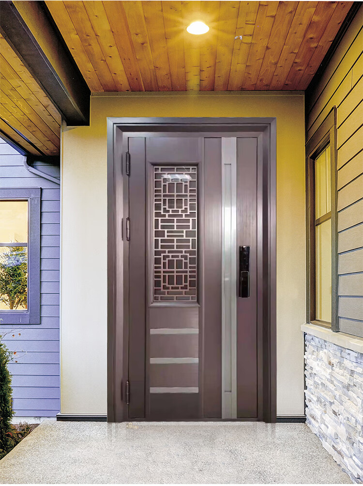 304不锈钢门单门入户门韩式门门中门别墅农村通风透气子母防盗门 bhs