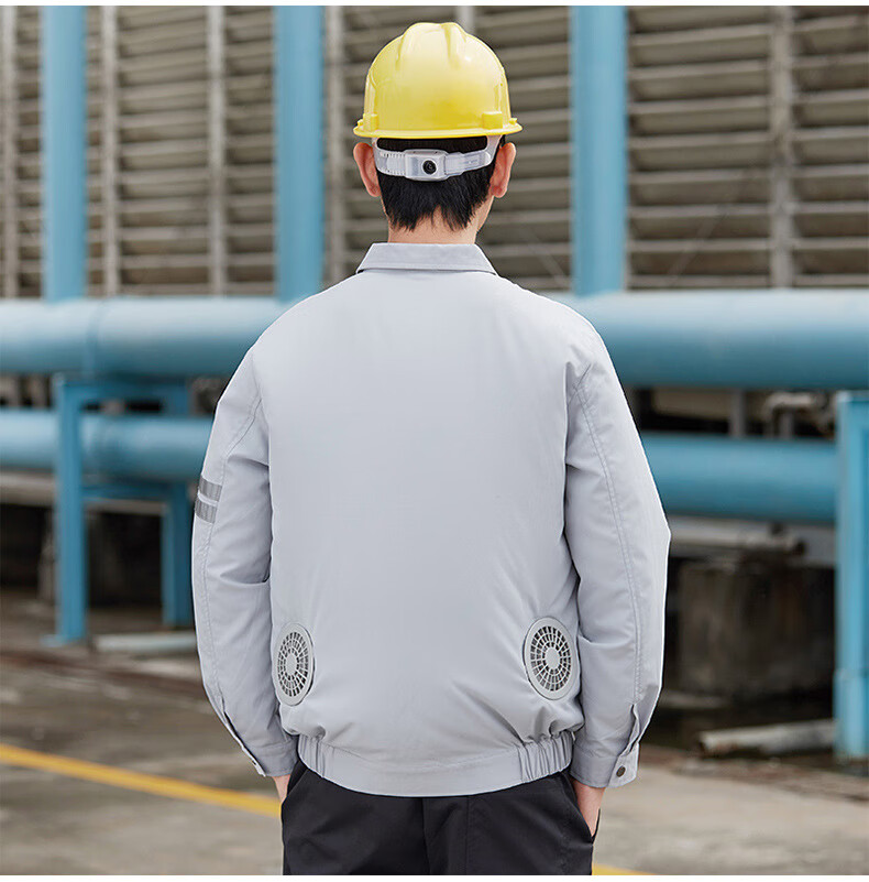 迷彩智能空调服夏户外充电工地制冷降温风扇服外套 2万毫安电池 4xl【