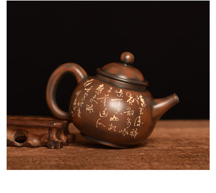 紫陶云南建水紫陶名家壶苏佛涛何锦黄新国老师阴刻阳填手工彩填泡茶壶