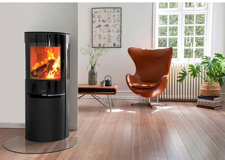 进口真火壁炉木柴火炉家用室内别墅取暖炉铸铁燃木烧柴 aduro 15