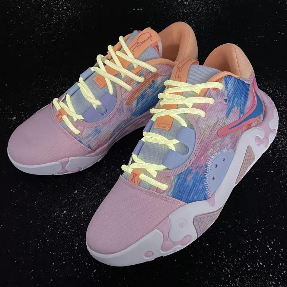 6 ep printed swoosh保罗乔治6粉蓝af1空军一号blazer鞋带 粉蓝鸳鸯