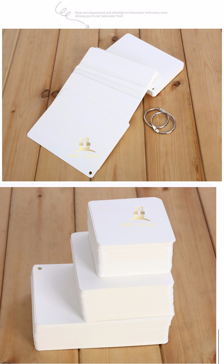 空白卡片 正方形白色硬纸硬纸英语单词卡片拼音田字格生字卡空白diy小