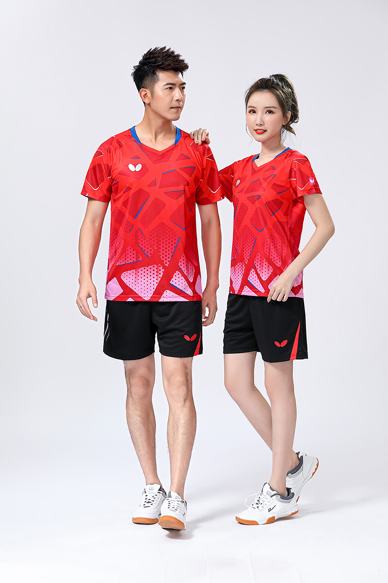 2022新款 马龙乒乓球队服同款蝴·蝶速干乒乓球服套装男网孔透气比赛