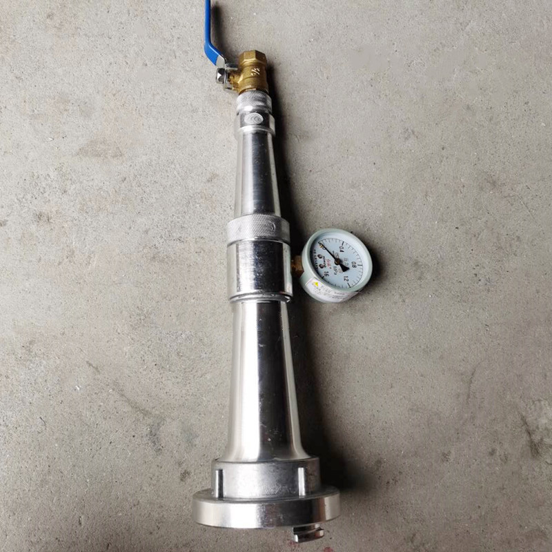 消防测压枪头带压力表直流水枪仪ky65消火栓试水检测装置 ky65加厚 大