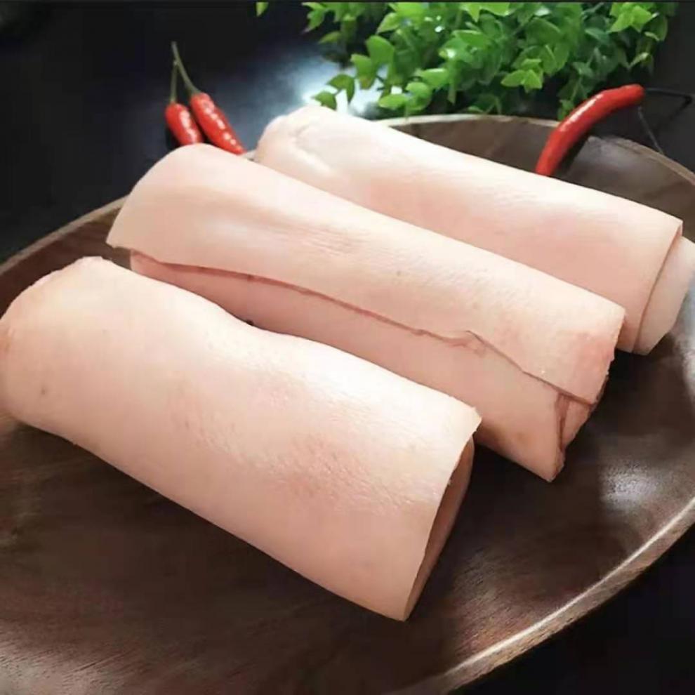 猪皮新鲜农家猪脊背皮土猪皮猪肉猪脊皮精猪皮生猪皮熬皮肉冻塔布莫特
