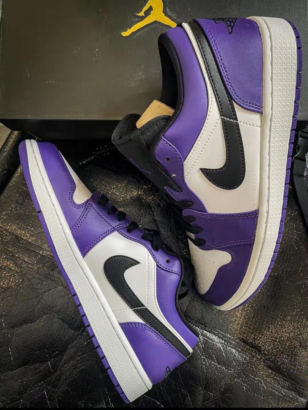 低帮纯原aj女鞋篮球鞋北卡蓝熊猫烟灰男女款鞋 灰白迷彩-aj1 45【图片