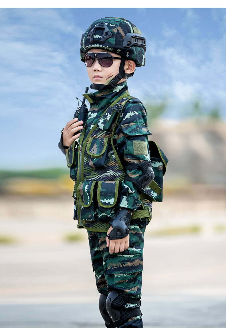 特战服装儿童迷彩服男童春装表演服小朋友生日礼物演出服童装作战服