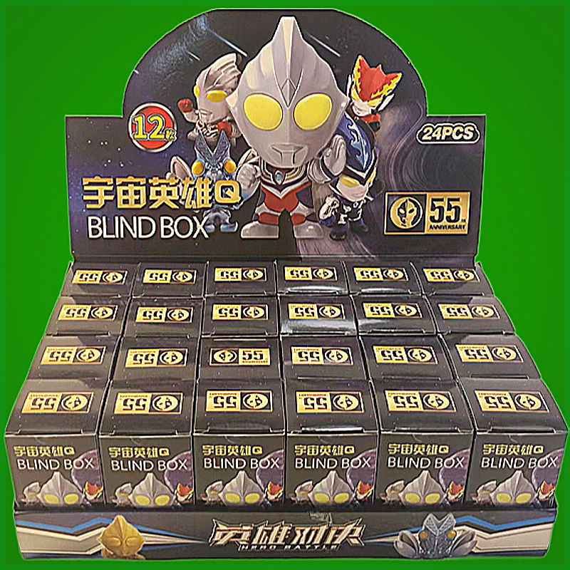 蓓贝喜 24盒奥特曼盲盒公仔宇宙英雄q版男孩玩具2022网红新款礼物送人