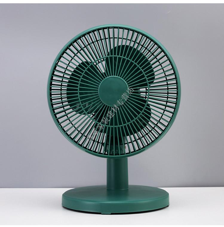 摇头电风扇学生宿舍床上家用办公室小风扇大风力台式小型电扇 绿摇头