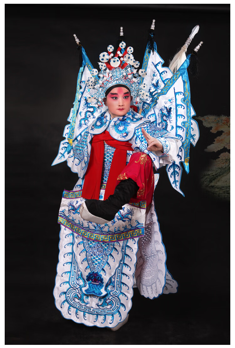 哈昱戏曲武生大靠京剧服装戏剧服男靠武将靠旗将军定军山霸王古装戏装