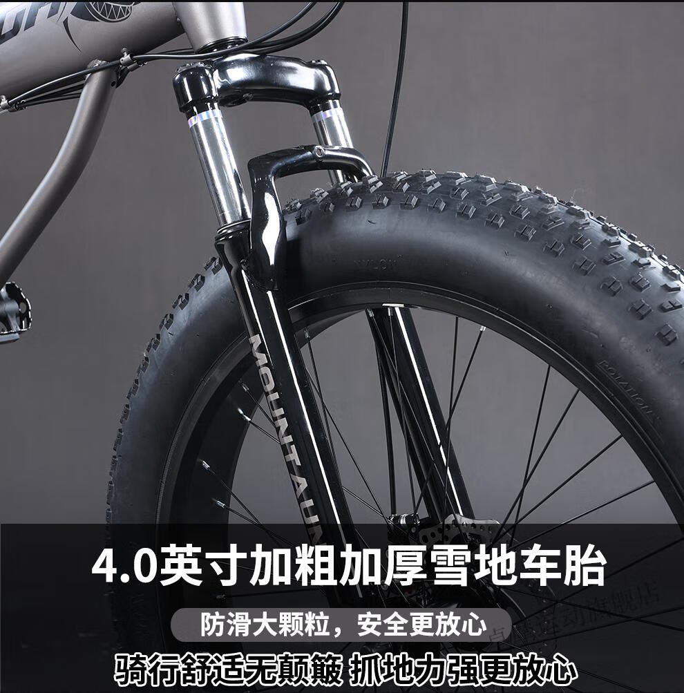 沙滩自行车英国raleigh雪地车沙滩车男成人学生变速越野大轮胎山地车