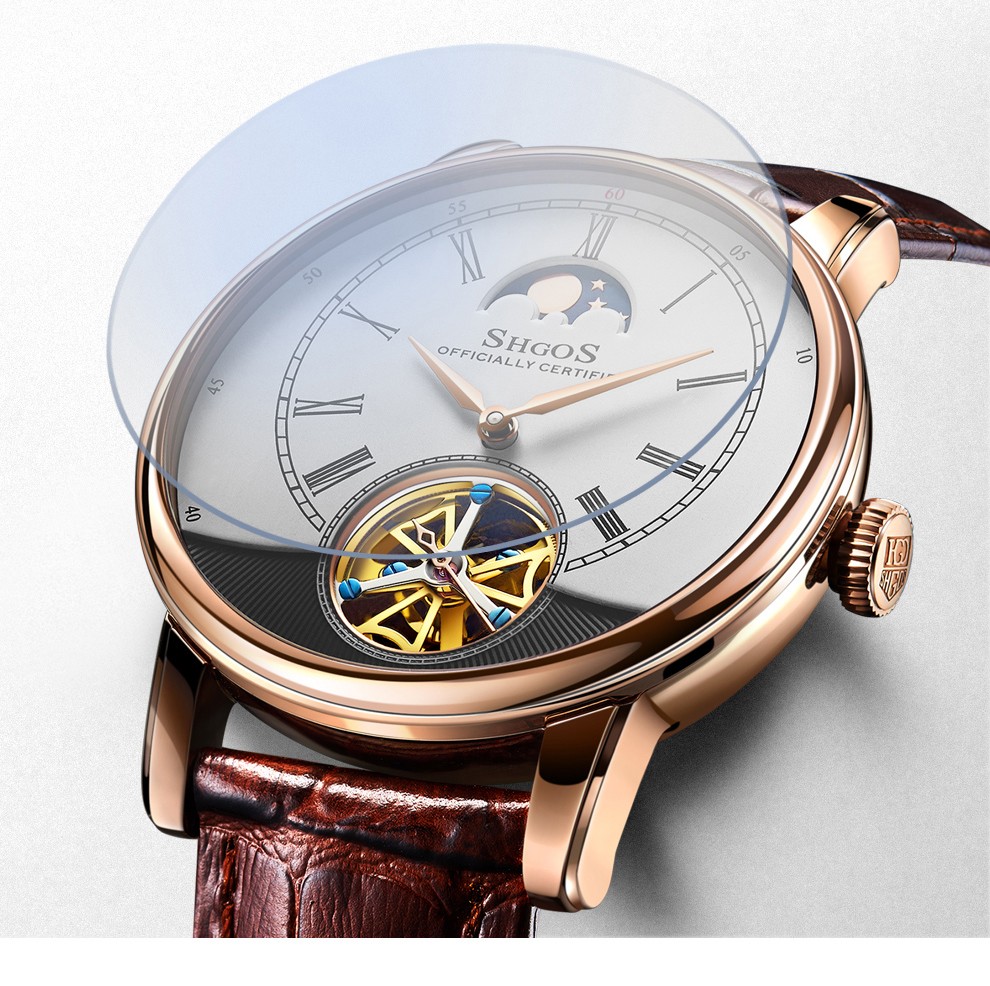 520礼物送男朋友罗格斯shgos德国表品牌手表男士机械表全自动德表日月