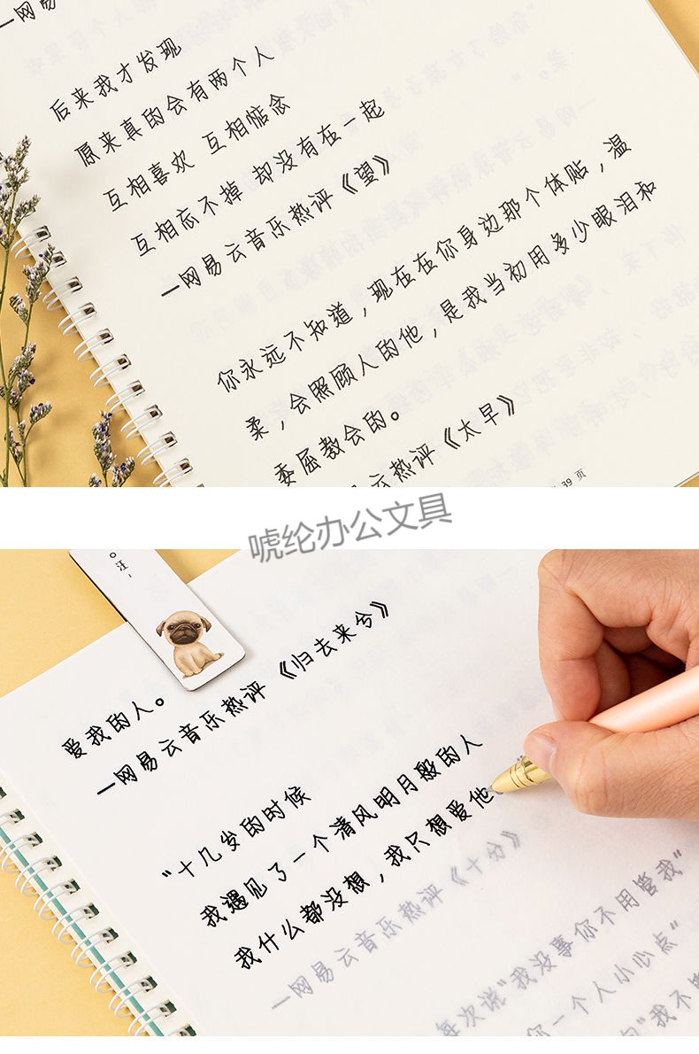 奶酪体硬笔手写体高中生初中生练字帖男女生小清新字体行楷书临摹奶酪