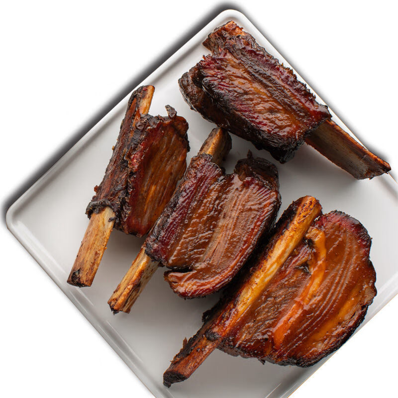 巴尔虎炭烤牛排 烤牛肋排呼伦贝尔黄标牛排牛仔骨现烤加热即食500g 炭