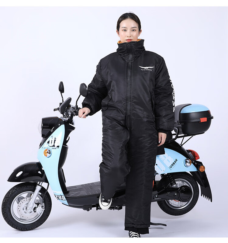 电动车挡风衣分腿跨骑冬季加绒加厚防水骑摩托车挡风被电车防风罩