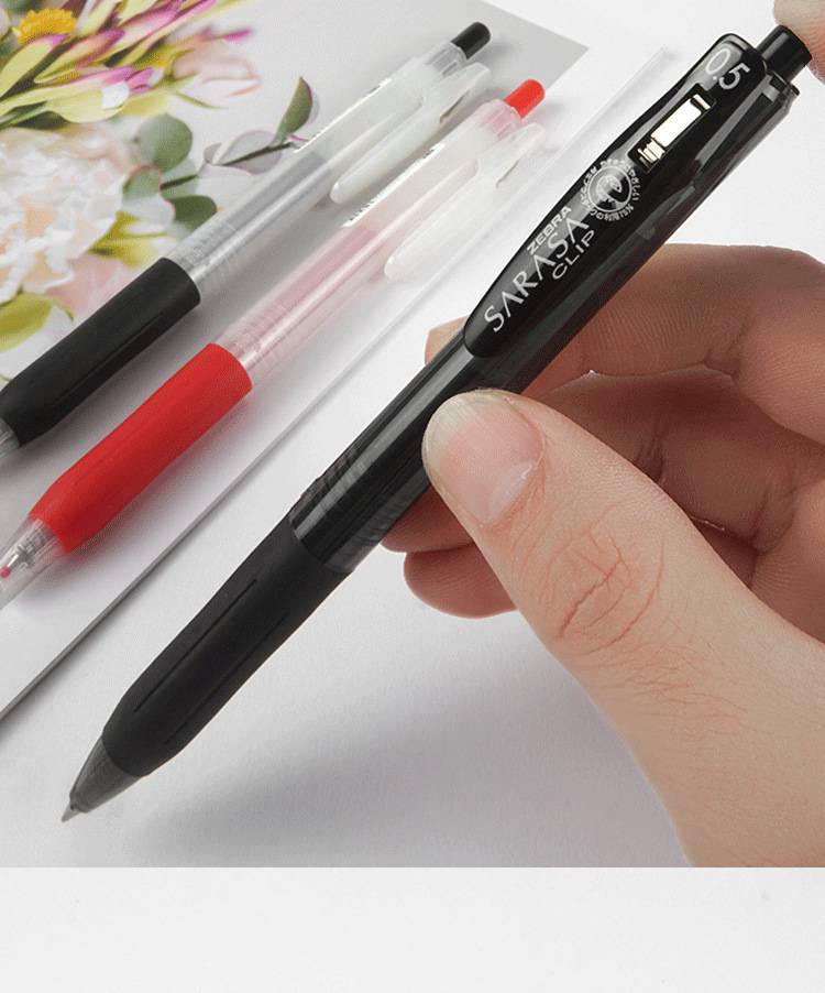 斑马牌(zebra)日本斑马迷雾中性黑色雾杆牛奶白杆透明askul考试笔