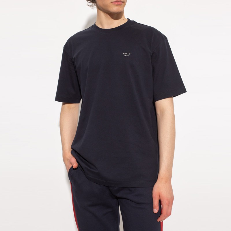 【中检鉴定】bally 巴利男装 22年新款男士印花休闲短袖t恤 m5ba850f