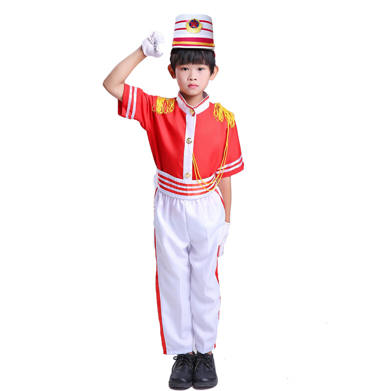 儿童鼓号服幼儿园升旗手服装中小学生仪仗队服鼓号队服装 宝蓝色指挥