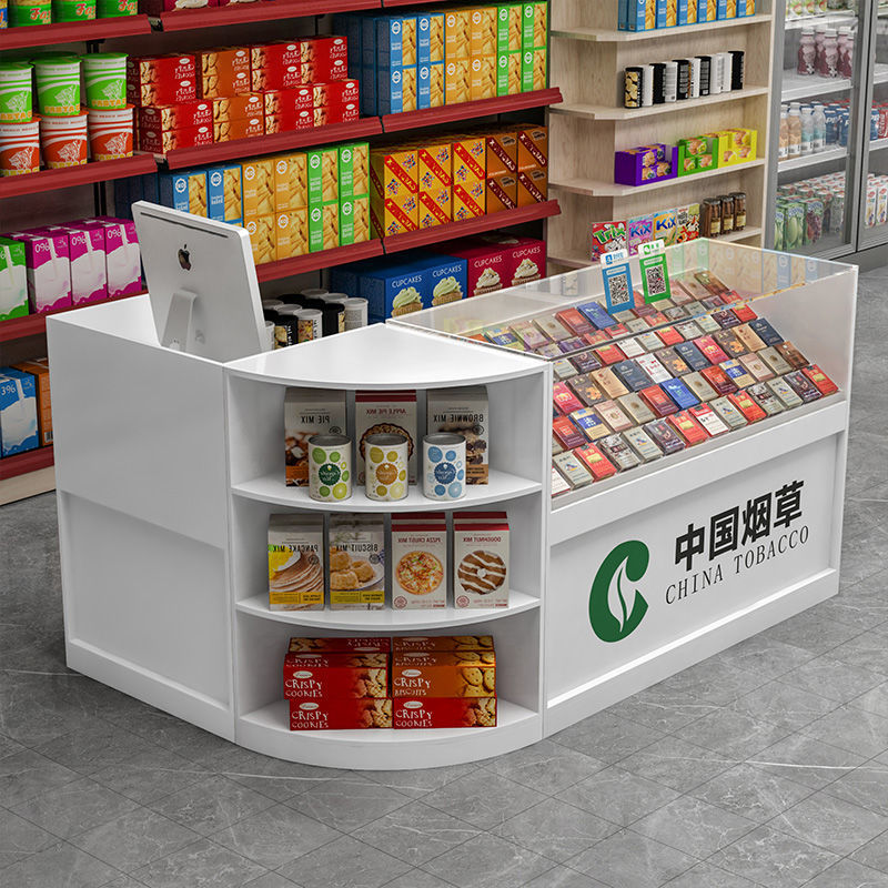 烟柜展示柜超市专卖柜台便利店烟柜烟柜台收银一体组合柜玻璃展示柜